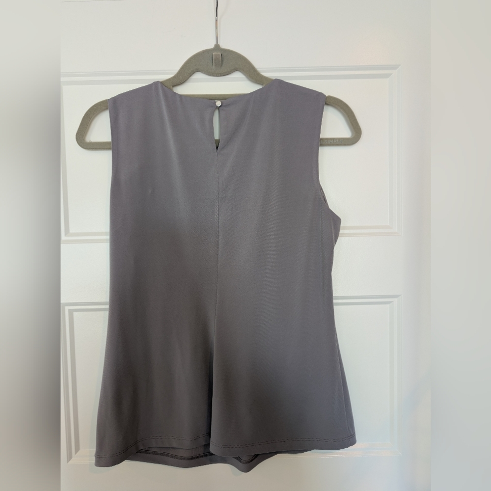 Calvin Klein Women's Elegant Gray Blouse - Picture 2 of 3